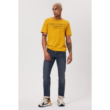 Lee Cooper Jagger Erkek Slım Straıght Dar Kesim Normal Bel Düz Paça Jean Pantolon Gri