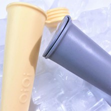 Oioi Buz Buz Silikon Dondurma Kabı 2li 6+ Ay Mineral Blue - Powder Grey