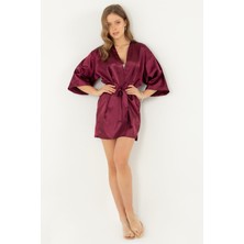 Miorre Kuşaklı Saten Sabahlık