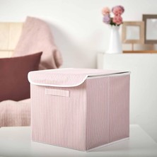 Prendi Home Pudra Çizgili Kapaklı Kutu