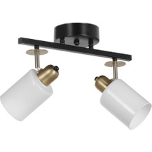 Lumexx Nomi 2 Li Sıralı Siyah Beyaz Camlı Avize