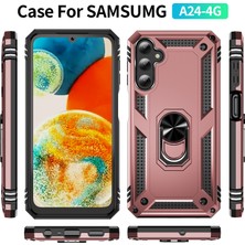 Eabhulie Samsung Galaxy A24 4g Için Halka Tutuculu Çift Katmanlı Telefon Kılıfı - Rose Gold (Yurt Dışından)