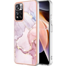 Eabhulie Xiaomi Redmi Note 11 Pro 5g / 4g Için Mermer Şık Desenli Tpu Tampon Telefon Kılıfı - Rose Gold (Yurt Dışından)