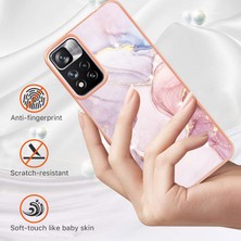 Eabhulie Xiaomi Redmi Note 11 Pro 5g / 4g Için Mermer Şık Desenli Tpu Tampon Telefon Kılıfı - Rose Gold (Yurt Dışından)