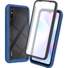 Eabhulie Xiaomi Redmi 9A Için Dahili Ekran Koruyucu Tam Gövde Koruma Telefon Kılıfı - Lacivert (Yurt Dışından)