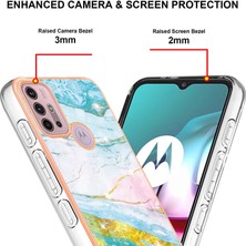 Eabhulie Motorola Moto G30 / G20 / G10 / G10 Power Için Mermer Şık Desenli Tpu Tampon Telefon Kılıfı - Altın (Yurt Dışından)