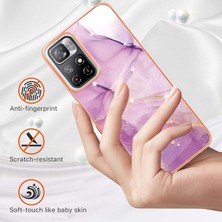 Eabhulie Xiaomi Poco M4 Pro 5g Için Mermer Şık Desenli Tpu Tampon Telefon Kılıfı - Pembe (Yurt Dışından)