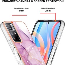 Eabhulie Xiaomi Poco M4 Pro 5g Için Mermer Şık Desenli Tpu Tampon Telefon Kılıfı - Pembe (Yurt Dışından)