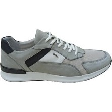 Marcomen Gri Deri Battal Büyük Boy Sneaker Ayakkabı