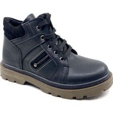 Sibel Bebe Deri Unisex Kısa Çocuk BOT-004 - Siyah