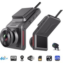 Ice K18 4g Wifi Araba Dvr Güvenlik Kamerası 2.0 "1080P Gps Dashcam ile Dikiz Aynası Çift Len Video Kaydedici Registrator