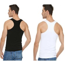 Tutku Elit 1304 6'lı Paket Erkek Rambo Modal Elastan Spor Atlet ( 3 Beyaz- 3 Siyah)