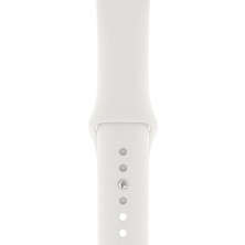 Cep Prime Apple Watch 1 2 3 4 5 6 7 Se 44MM Klasik Silikon Kordon Kayış Beyaz