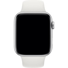 Cep Prime Apple Watch 1 2 3 4 5 6 7 Se 44MM Klasik Silikon Kordon Kayış Beyaz