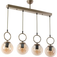 Lumexx Morino 4 Lü Sıralı Bal Camlı Eskitme Sarkıt