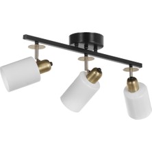 Lumexx Nomi 3 Lü Sıralı Siyah Beyaz Camlı Avize