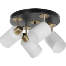 Lumexx Nomi 4 Lü Tepsili Siyah Beyaz Camlı Avize