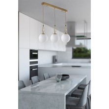 Lumexx Morino 3 Lü Sıralı Beyaz Camlı Eskitme Sarkıt