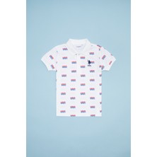 U.S. Polo Assn. Erkek Çocuk Beyaz Polo Yaka Tişört 50266077-VR013