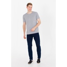 U.S. Polo Assn. Erkek Gri Melanj Basic T-Shirt 50264918-VR109