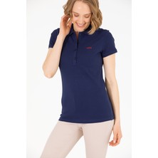 U.S. Polo Assn. Kadın Lacivert Basic T-Shirt 50266348-VR033