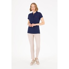U.S. Polo Assn. Kadın Lacivert Basic T-Shirt 50266348-VR033