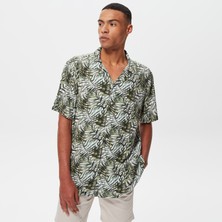 Nautıca Erkek Yeşil  Fıt Kısa Kollu Gömlek W35548T.3BP