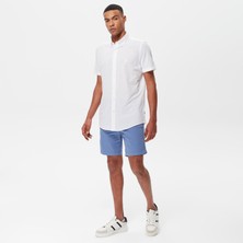 Nautıca Erkek Beyaz Slım Fıt Kısa Kollu Gömlek K35450T.1BW