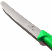 Victorinox 6.7836.L114 Tırtıklı Domates ve Sosis Bıçağı - Yeşil - 11 cm