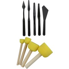 Artlantis Masa Üstü Şövale Akrilik Boya Resim Seti Artdeco 12 Renk 75 ml Akrilik Boya 2 Tuval 25X35 Fırça Spatula Ponpon Rulo Sünger