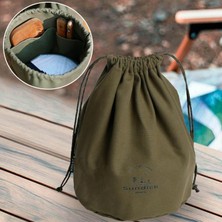 Enjoybuy Drawstring Torba Taşınabilir Muteserler Organizatör Tencere Taşıyıcı Hafif Kamp Yeşil Büyük (Yurt Dışından)