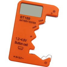 Enjoybuy Taşınabilir Pil Test Cihazı Lcd Ekran Dijital Pil Voltaj Test Cihazı Pil Turuncu (Yurt Dışından)