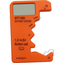 Enjoybuy Taşınabilir Pil Test Cihazı Lcd Ekran Dijital Pil Voltaj Test Cihazı Pil Turuncu (Yurt Dışından)
