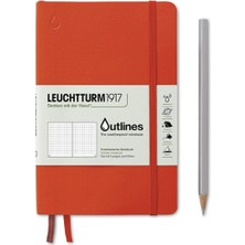 Leuchtturm 1917 LEUCHTTURM1917 Outlines, Hava Koşullarına Dayanıklı B6+, Yumuşak Deri Kapak Signal Orange Defter