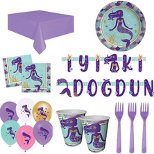 Mini Parti Mini Party  Store Deniz Kızı Doğum Günü Set 8  Kişilik