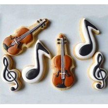 Herşey Nota Keman Kurabiye Kalıbı Metal