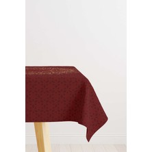 Cango Home Kırmızı Bordo Ramazan Temalı Motif Desenli Dijital Baskılı Masaörtüsü CGH1286-MS