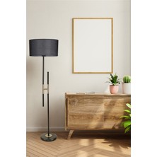 Lumexx Felix Siyah Lambader Silindir Hasır Siyah Abajurlu