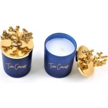 Tiem Concept Dekoratif Özel Tasarım Gold Mercan Tepelikli Okyanus Kokulu 2li Bardak Mum Seti