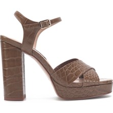 Nine West Samue 3fx Taba Kadın Topuklu Sandalet