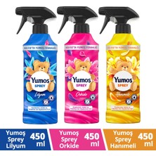 Yumoş Sprey Yıkaması Zor Eşyalar İçin 450 ml Orkide, Lilyum ve Hanımeli Ferahlatıcı Koku
