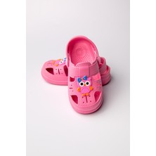 The Red Kids Baykuş Figürlü Kaydırmaz Yumuşak Taban Terlik Pembe