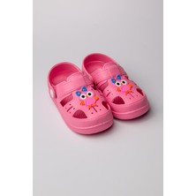 The Red Kids Pembe Baykuş Figürlü Kaydırmaz Yumuşak Taban Terlik PVC Kadın Konforlu Tasarım