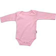 Kız Çocuklar İçin Vitmo Pamuklu Pembe Uzun Kollu Çıtçıtlı Bebek Body Şık ve Rahat