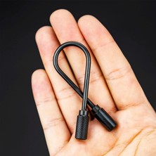 Craighill Closed Helix Keyring Vapor Black-Paslanmaz Çelik Açılabilir Vidalı Helis Anahtarlık Siyah