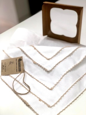Neocotton Çift Katlı Nostalji Oyalı Pamuklu 5'li Kutulu Bebek Bakım Mendili (22X22 Cm)