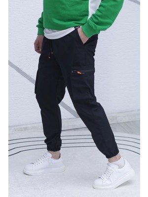 Erkek Paraşüt Kumaş Kargo Jogger Pantalon 1