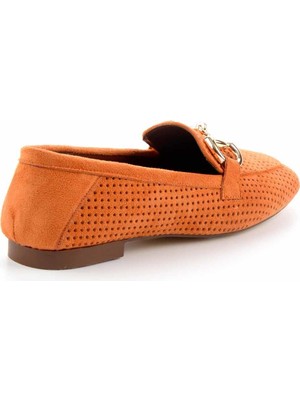 Turuncu Süet  Kadın Loafer Ayakkabı K01258510302