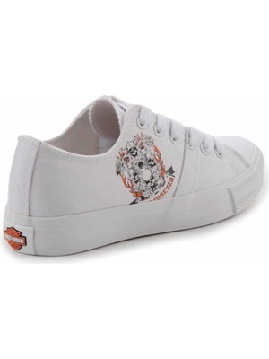 Harley Davidson White Kadın Sneaker HD0777013904