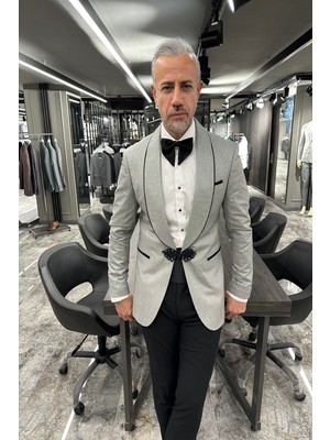 Fc Plus ŞAL YAKA GRİ TAKIM ELBİSE